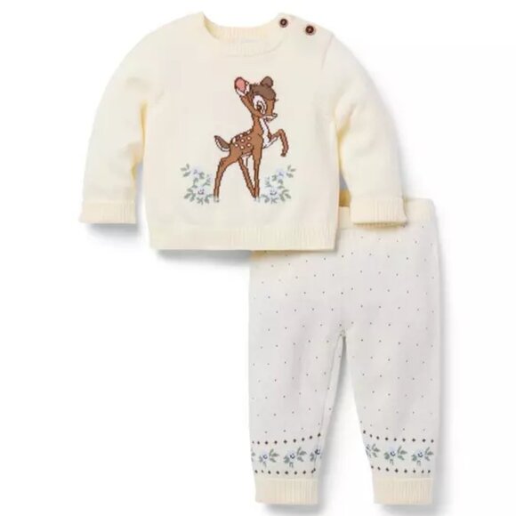 Adorable Disney Bambi Baby Matching Set by Janie and Jack Soft & Warm NWT